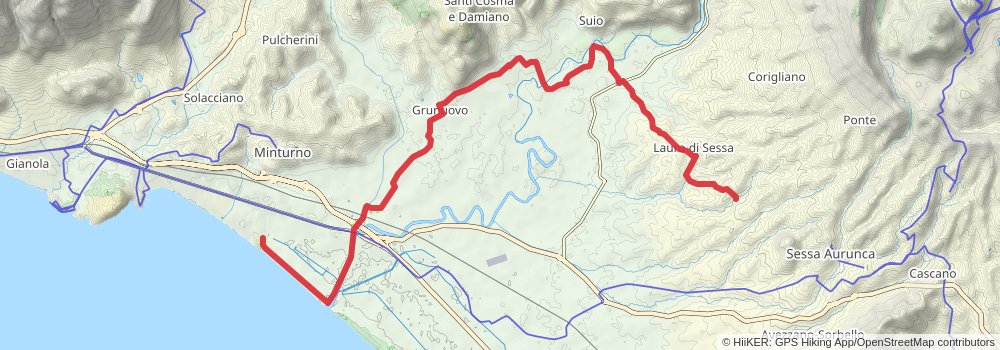Via Francigena stage 130 Map