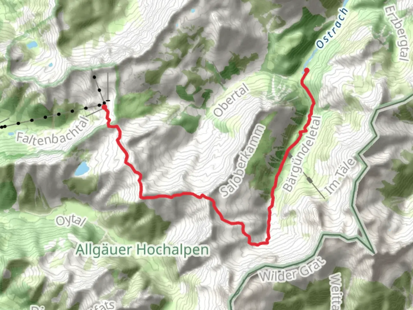 An image depicting the trail Edmund to Giebel Via Alpina Purple Trail and its surrounding area.