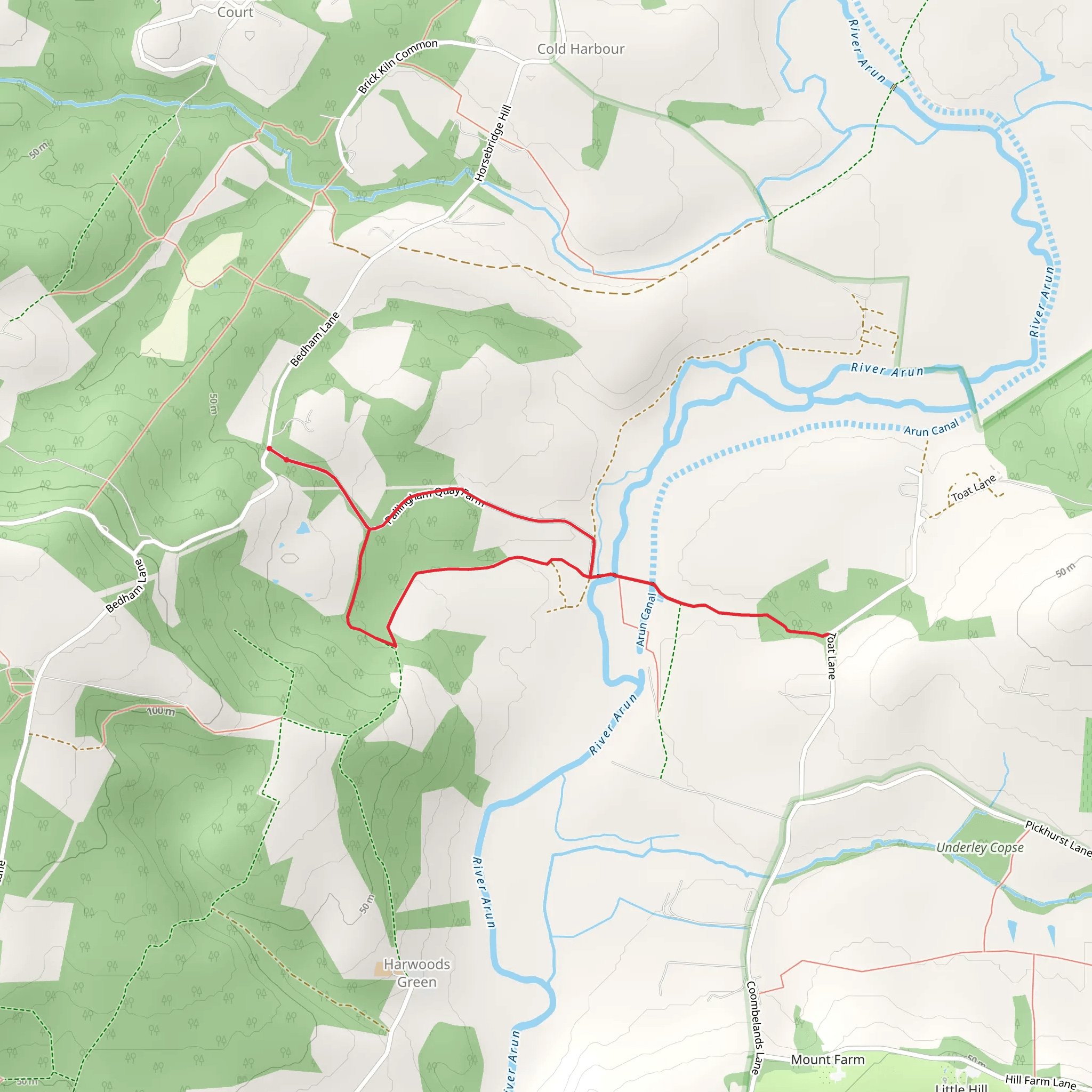 Quay Copse Loop mobile static map