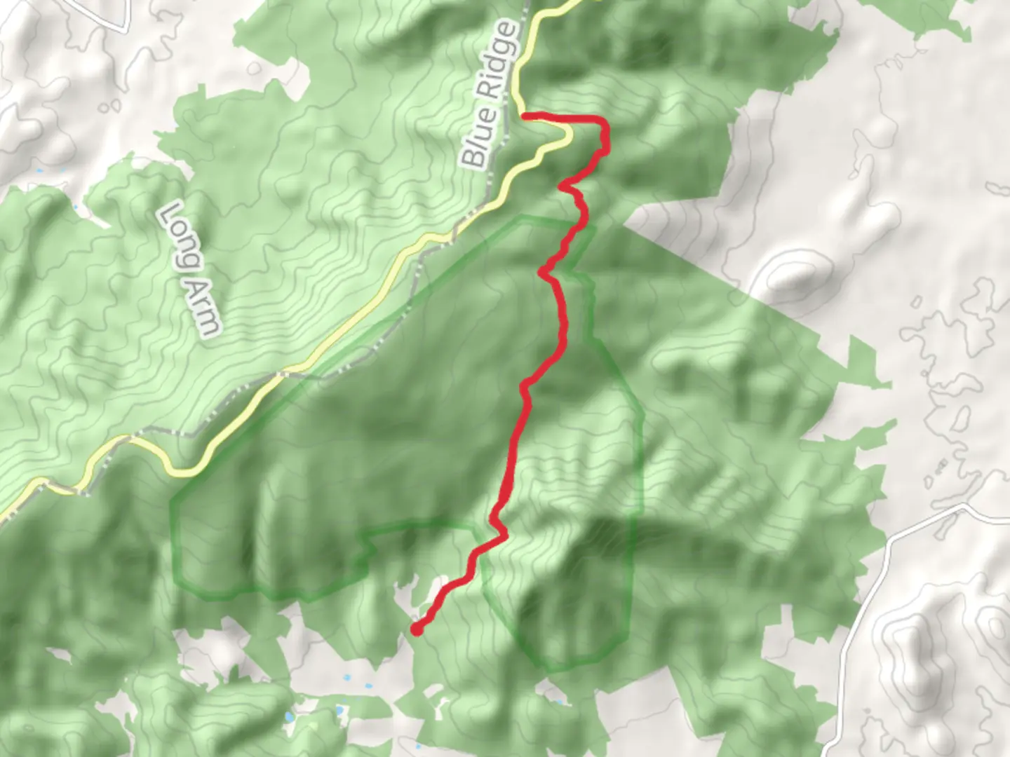 An image depicting the trail Mount Marshall Road and its surrounding area.