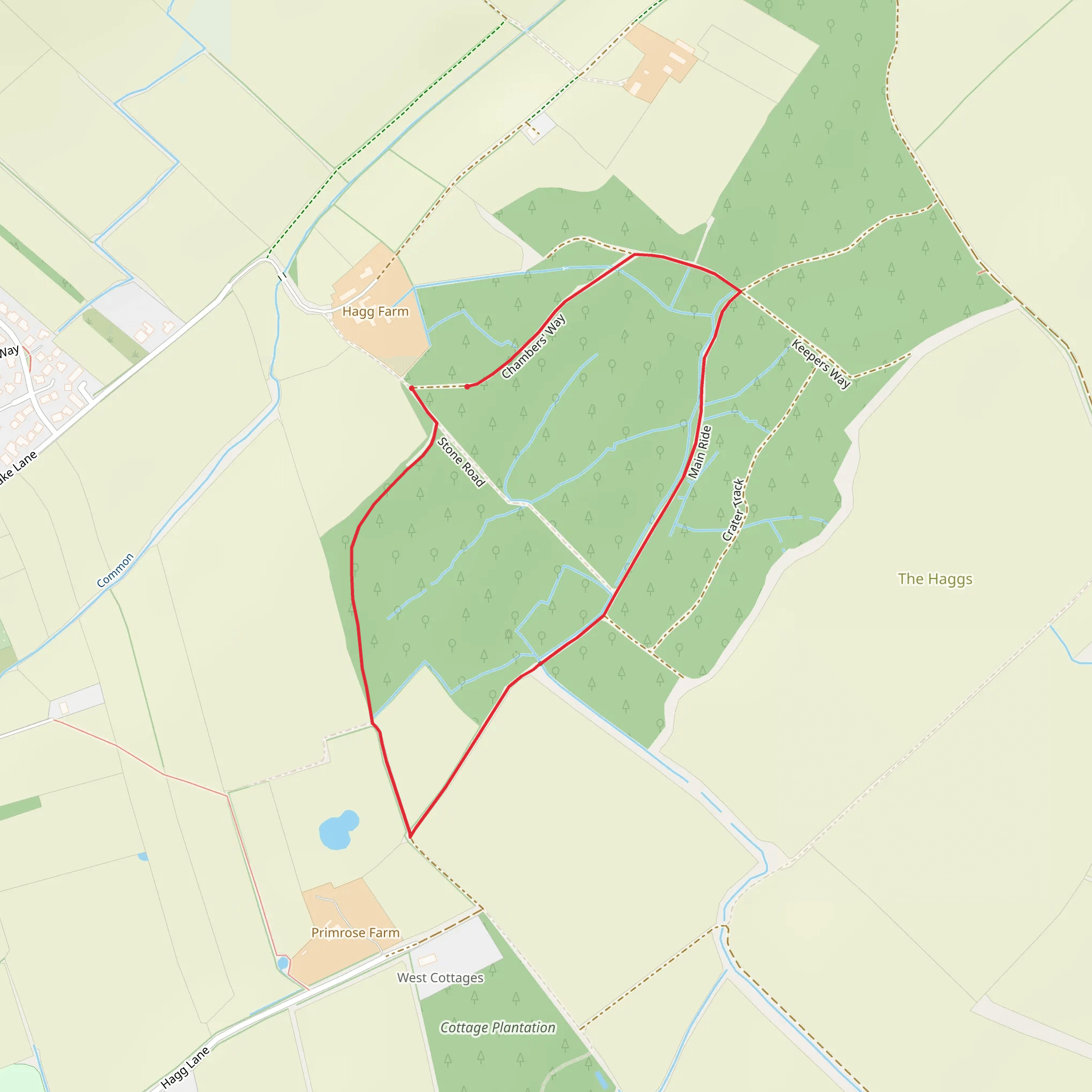 Hagg Wood Loop mobile static map