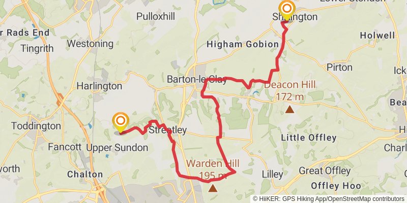 John Bunyan Trail stage 6 Map