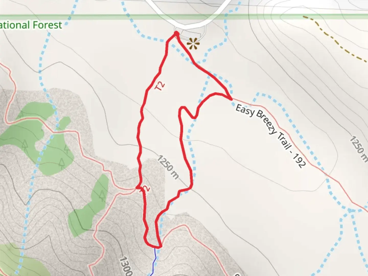An image depicting the trail Easy Breezy Loop Trail and its surrounding area.