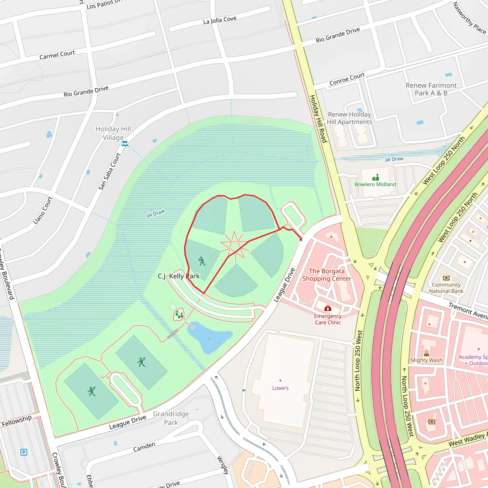C J Kelly Park Loop mobile static map