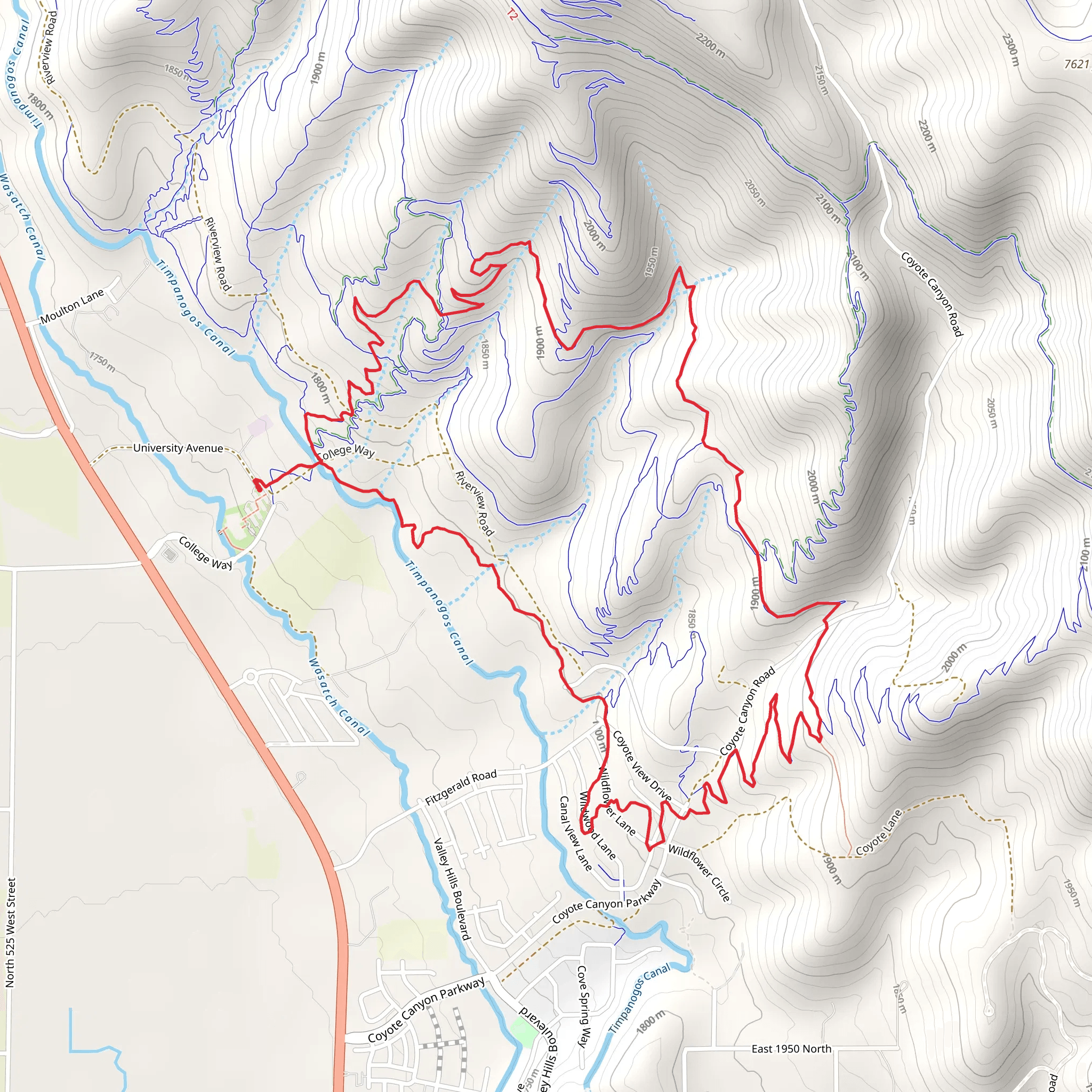 Upper Riverview and Coyote Loop mobile static map