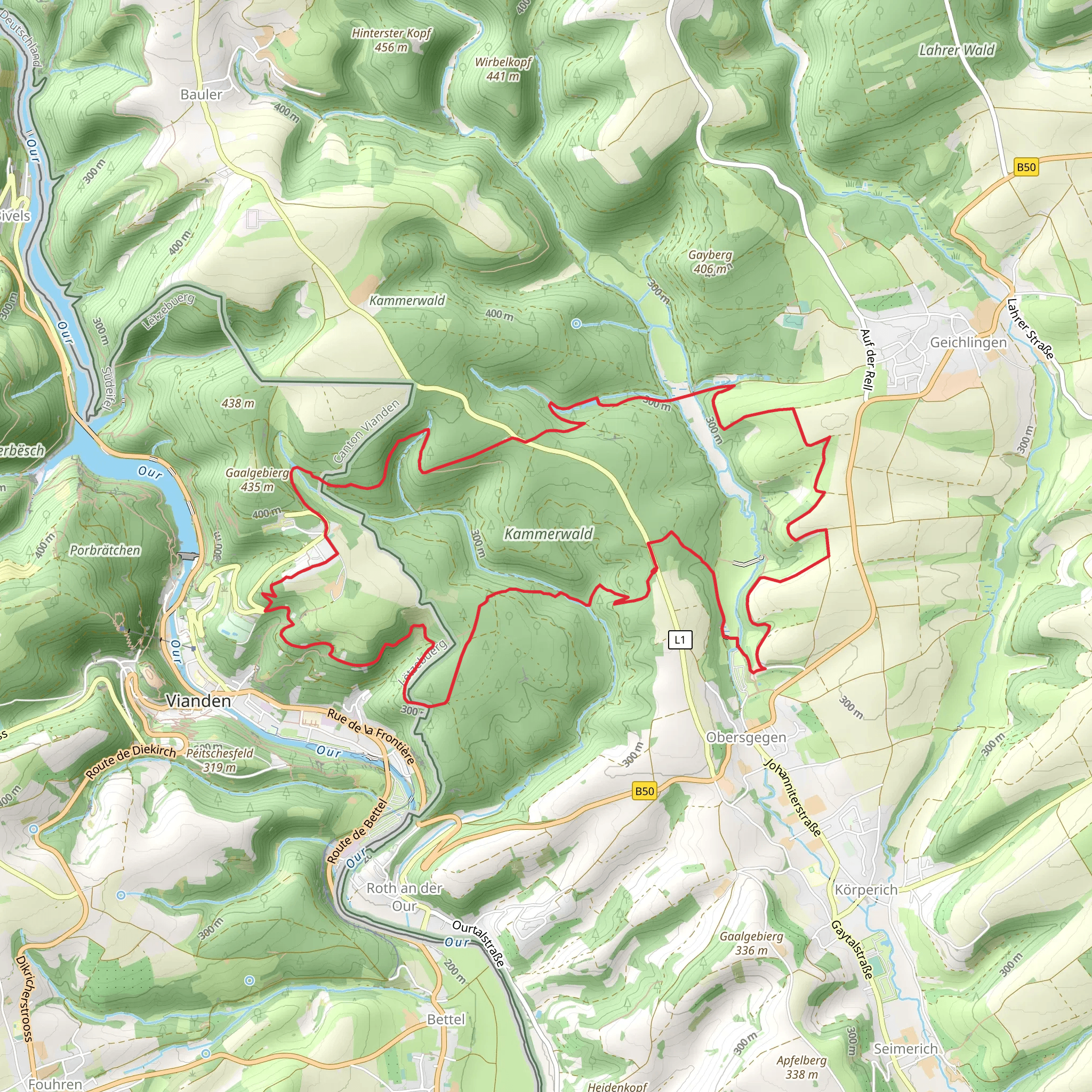 Kammerwald Loop - Obersgegen mobile static map