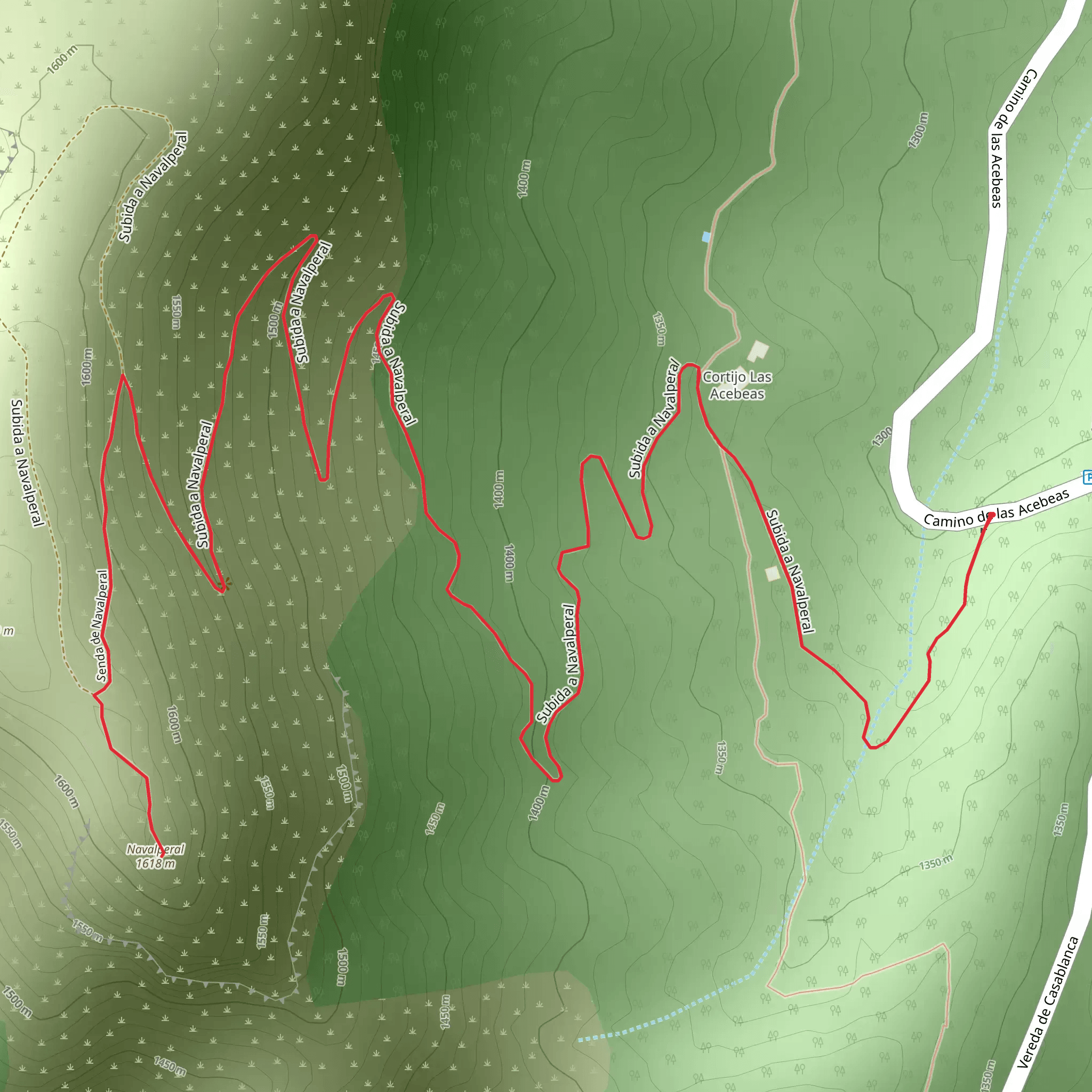 Acebeas - Navalperal Summit mobile static map
