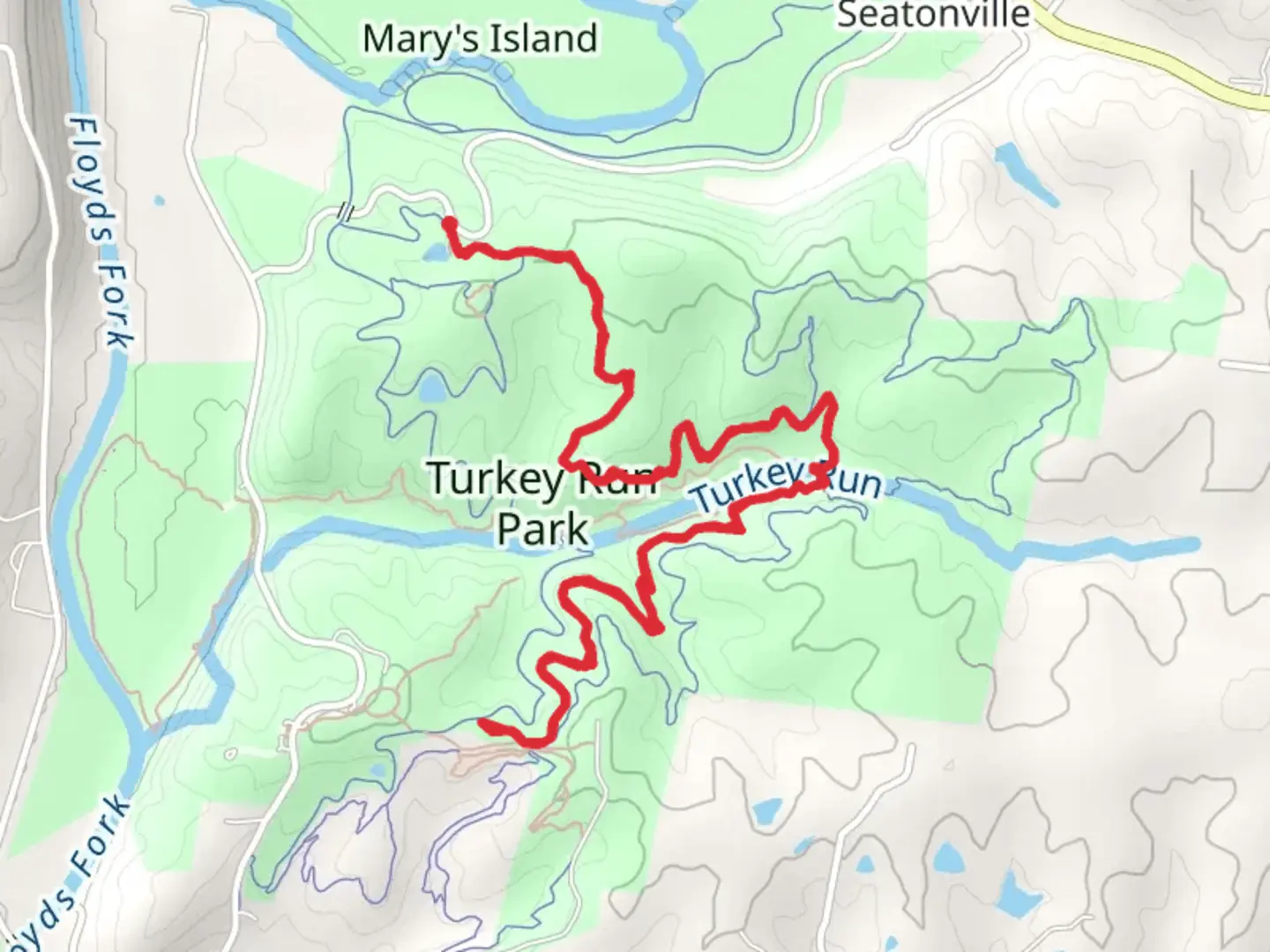 An image depicting the trail Paw-Paw Trail and its surrounding area.