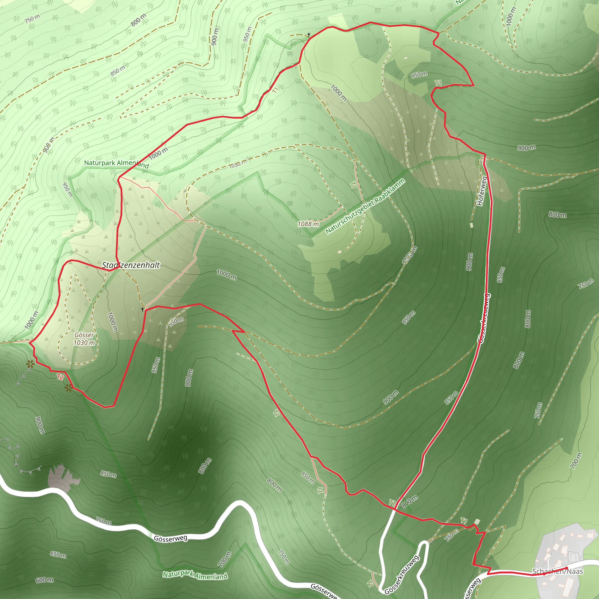 Gösser- Lärchsattel Trail mobile static map