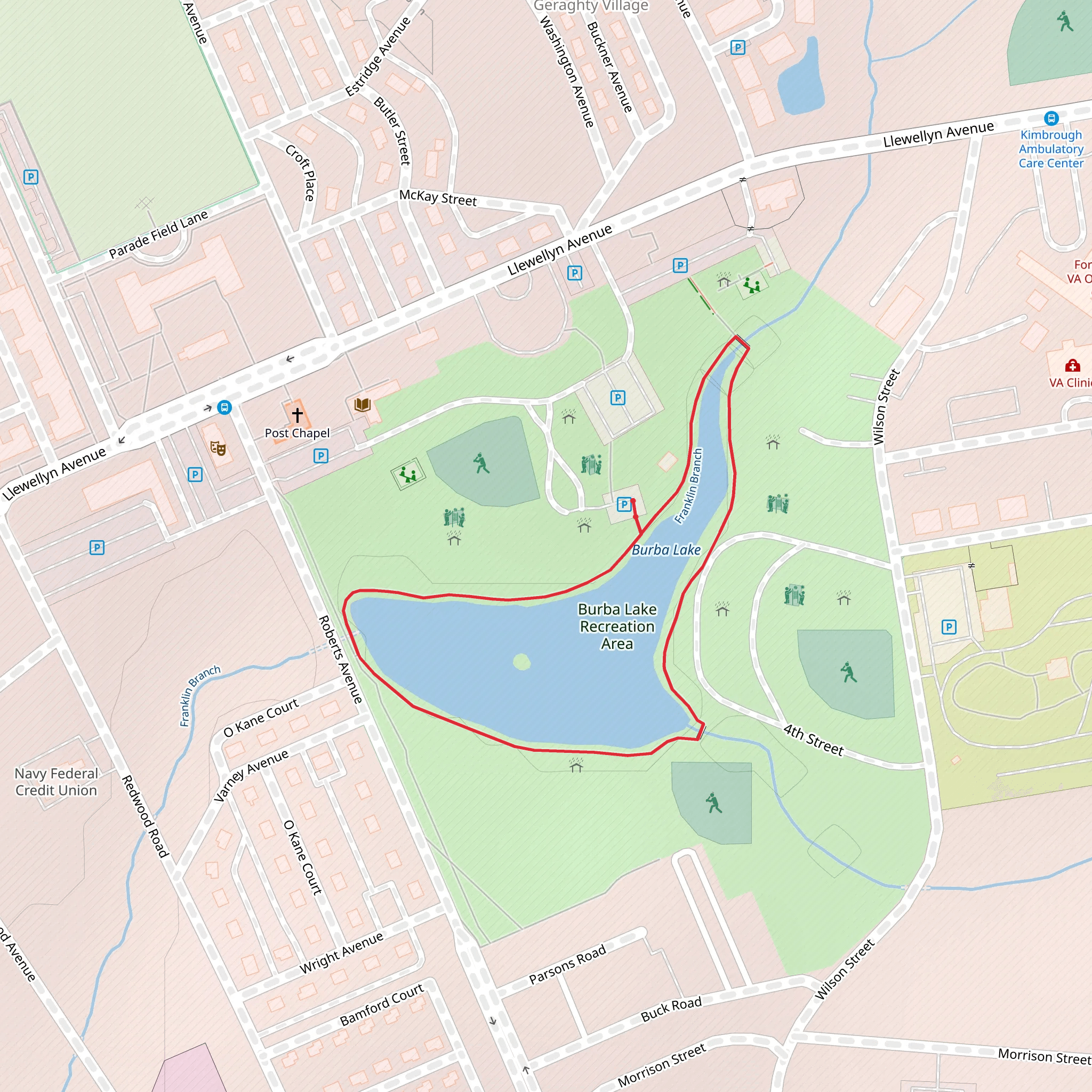 Burba Lake Loop mobile static map