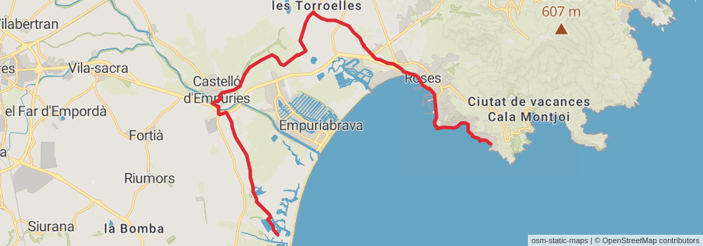 GR 92 Sendero del Mediterráneo Cataluña stage 4 Map