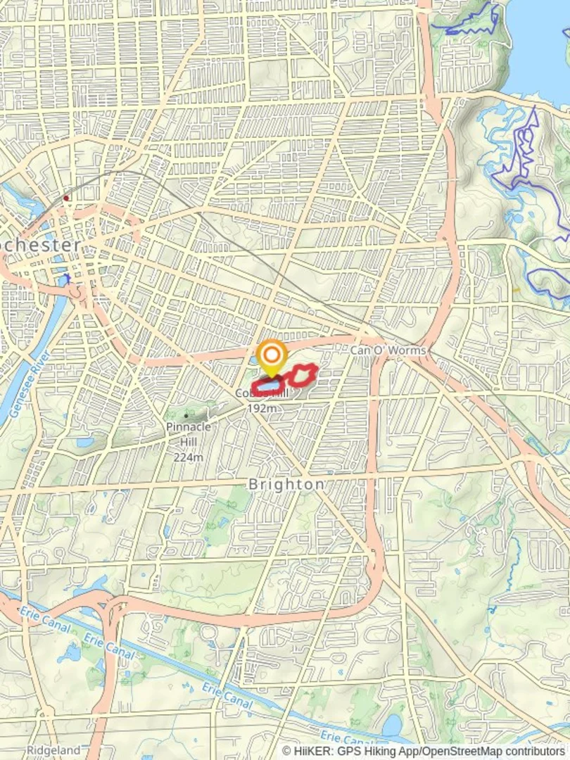 An image depicting the trail Cobbs Hill Reservoir Loop and its surrounding area.