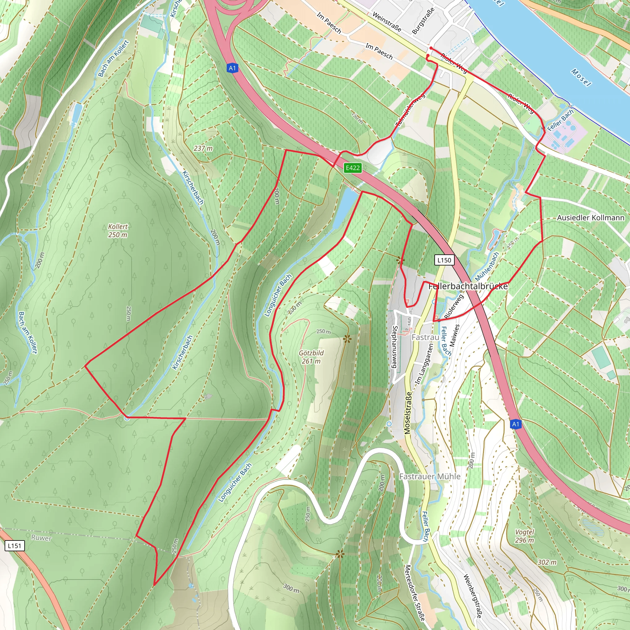 Longuicher Wald Loop - Fastrau mobile static map