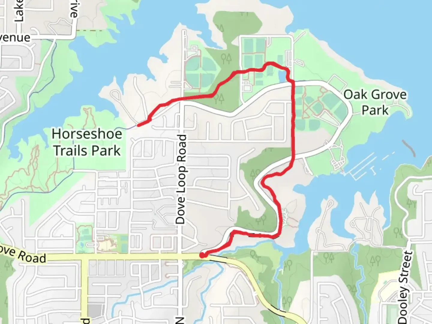 An image depicting the trail Horseshoe Trail and its surrounding area.