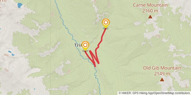 Spider Meadow - Buck Creek Pass Loop alt 3 Map