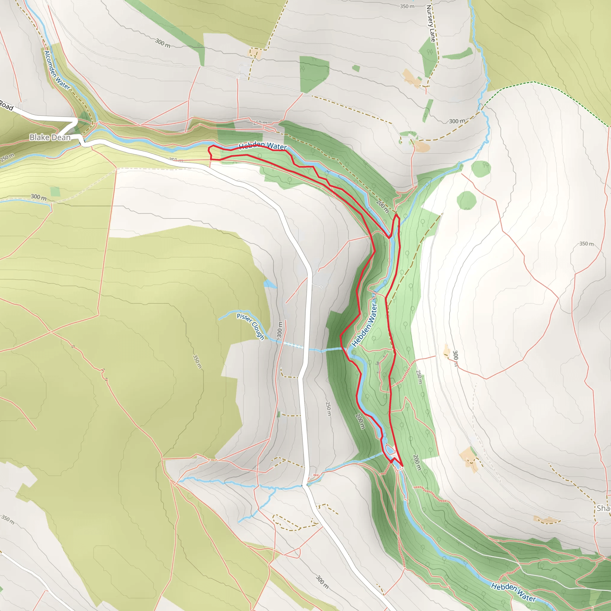 Railway Trail at Hardcastle Crags mobile static map