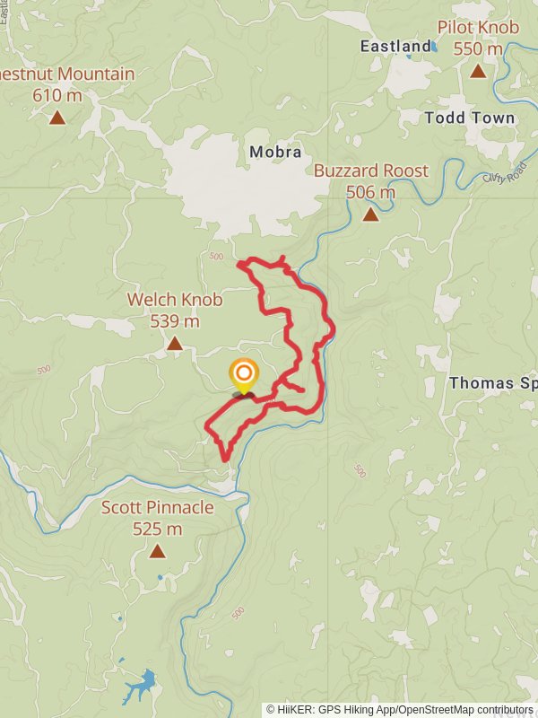Caney Fork River, and Yellow Bluff Loop Trail