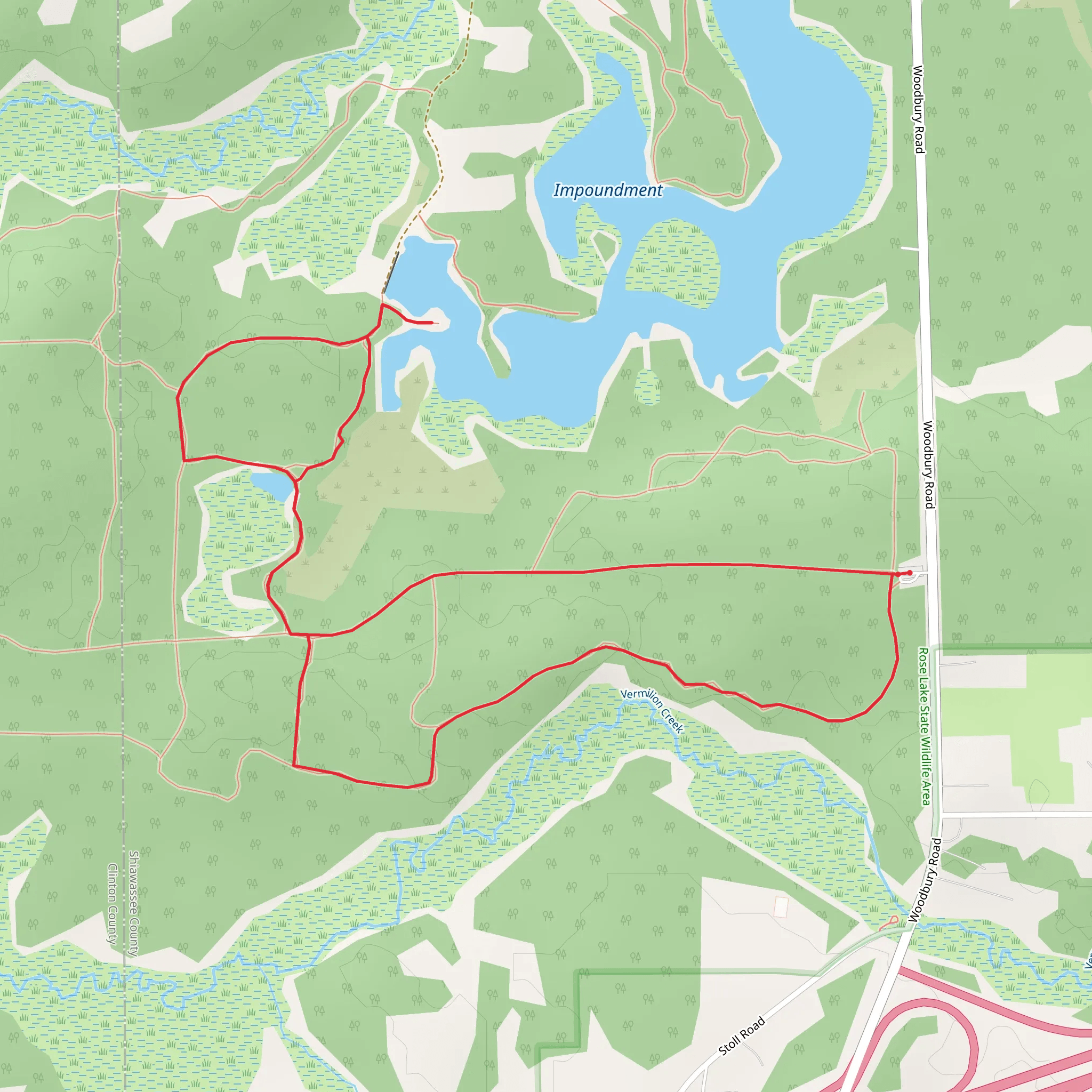 Woodbury Road Loop mobile static map