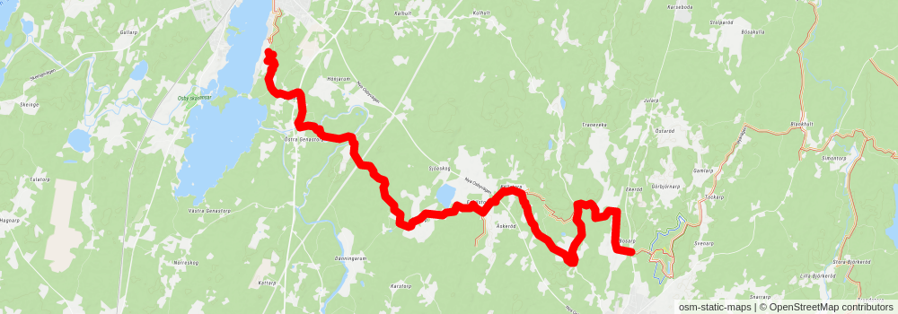 Skåneleden 1 stage 5 Map