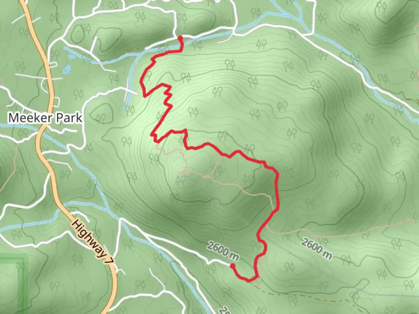 An image depicting the trail Deer Ridge Trail and its surrounding area.