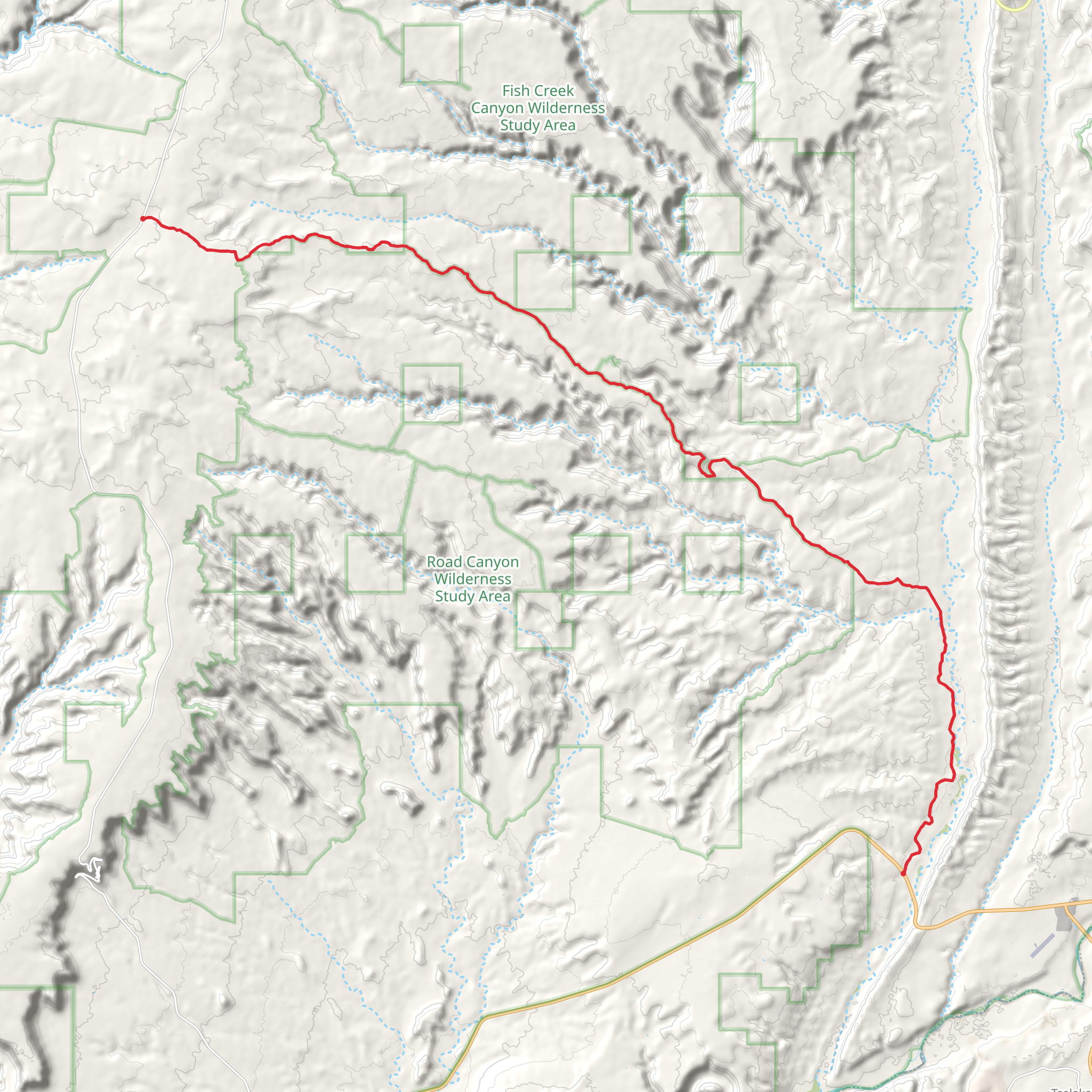 Comb Wash Road and Snow Flat Road mobile static map