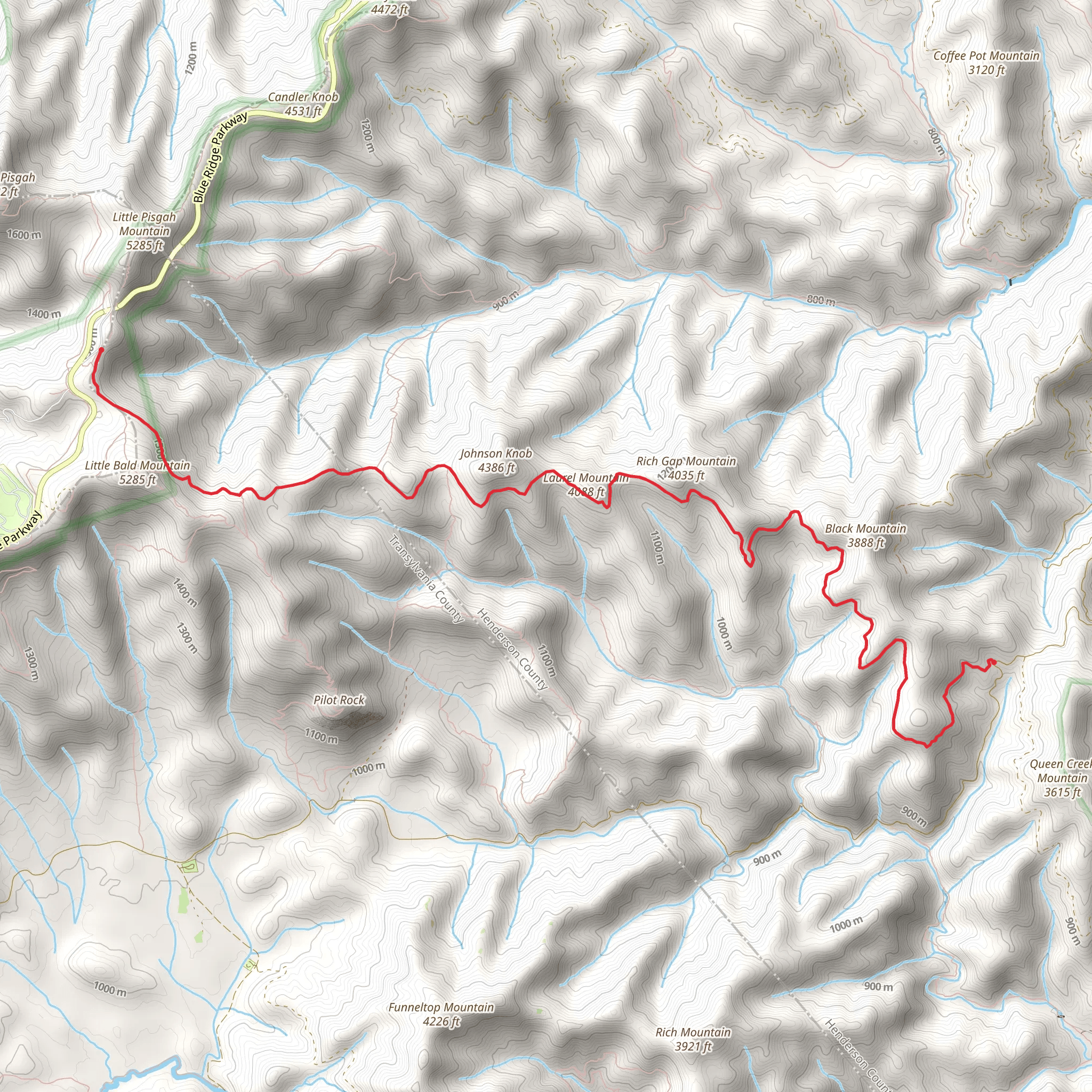 Laurel Mountain Trail mobile static map