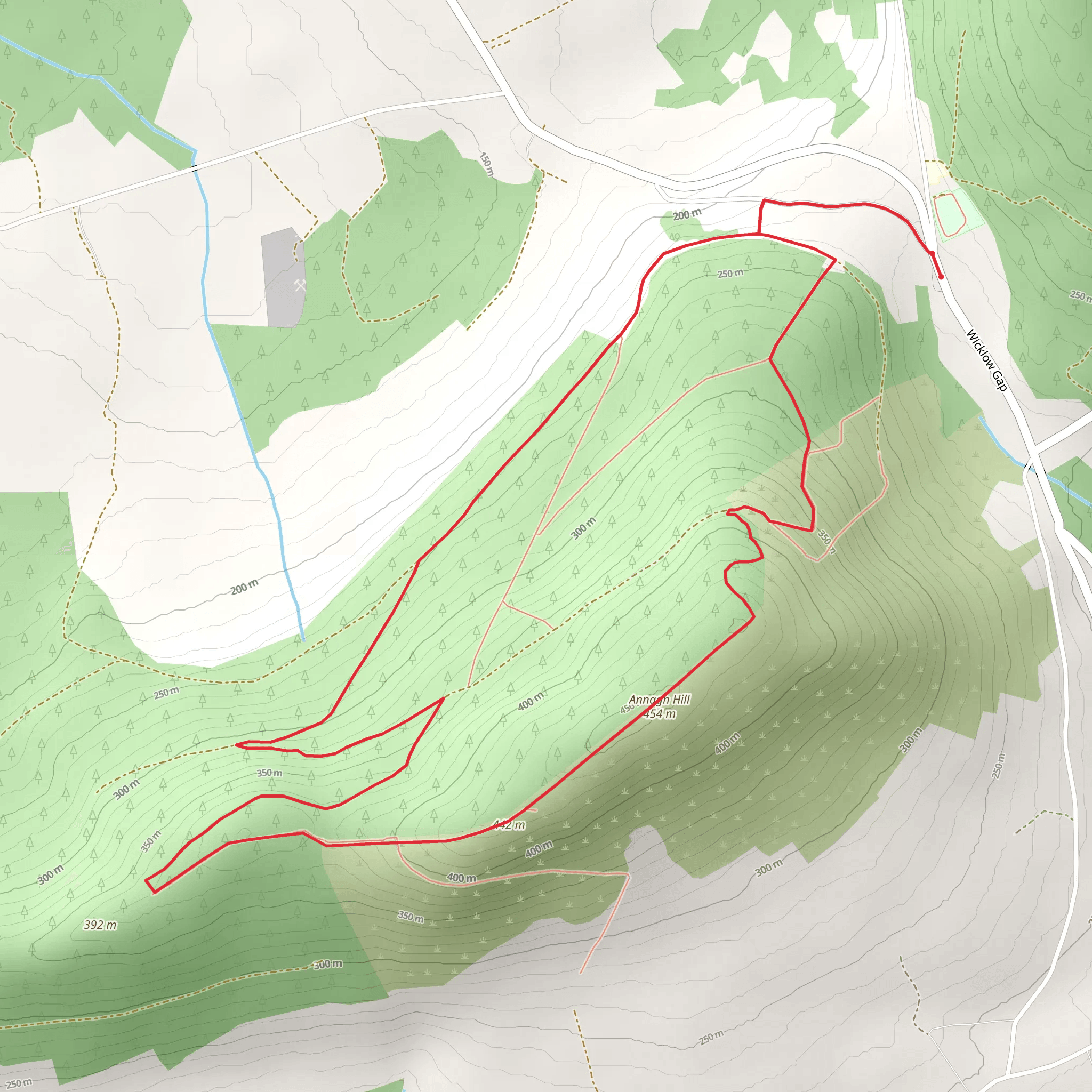 Annagh Hill - Yellow Belly Trail mobile static map