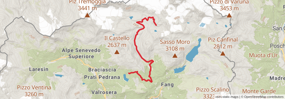 Sentiero Italia - Alps Section stage 82 Map