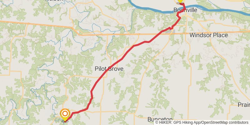 American Discovery Trail - South stage 38 Map