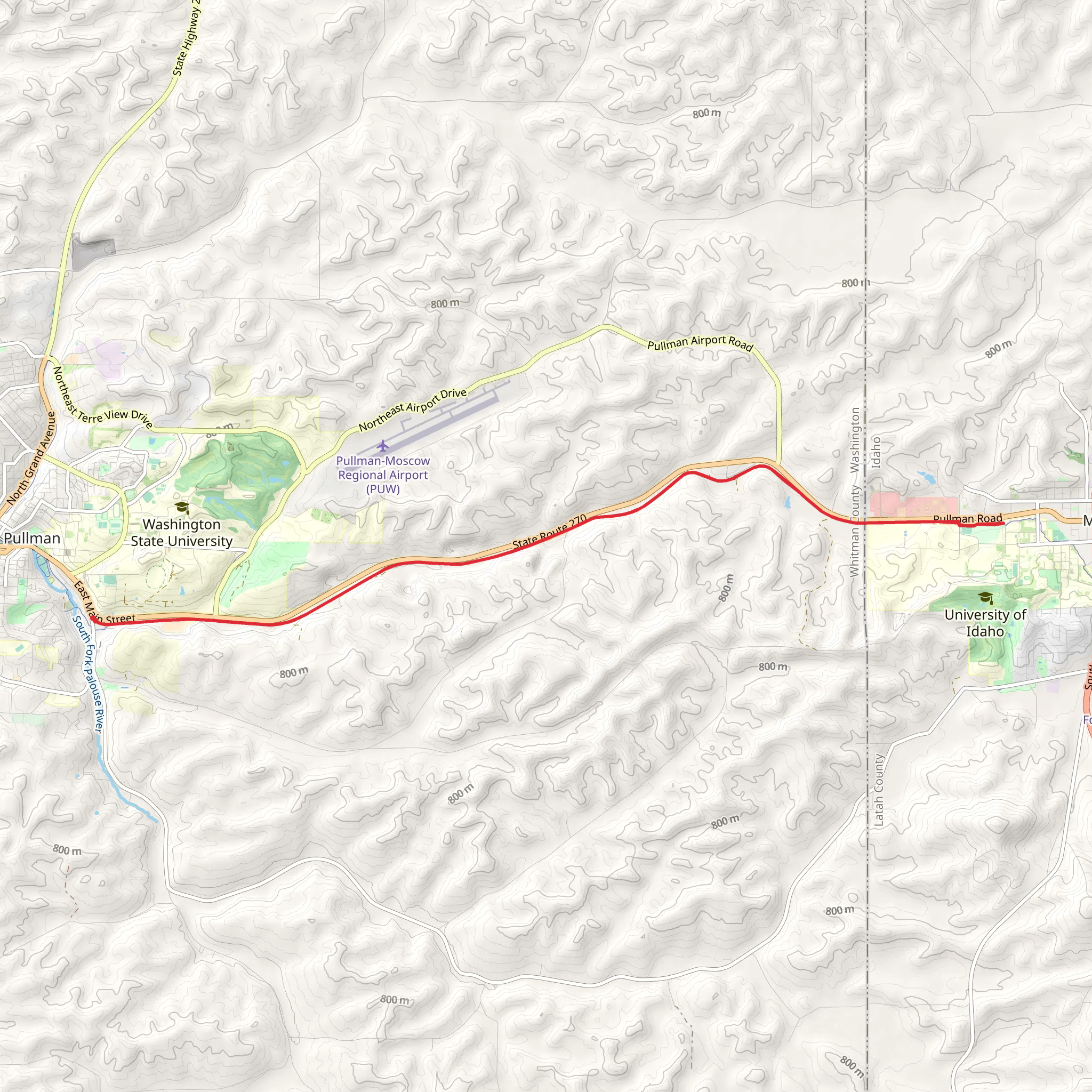 Bill Chipman Palouse Trail mobile static map