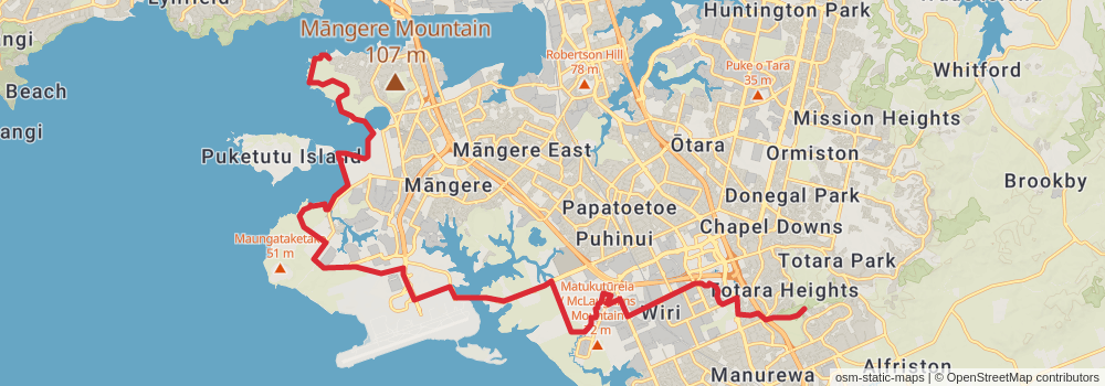 Te Araroa Trail stage 35 Map