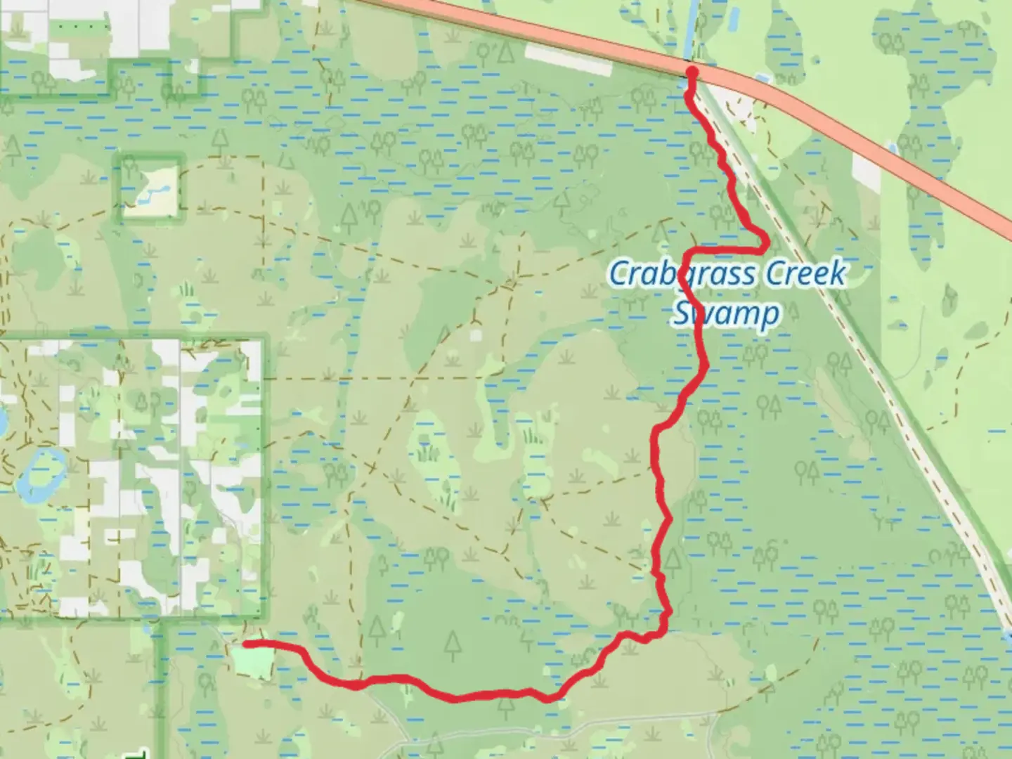 An image depicting the trail Florida and White Trail and its surrounding area.