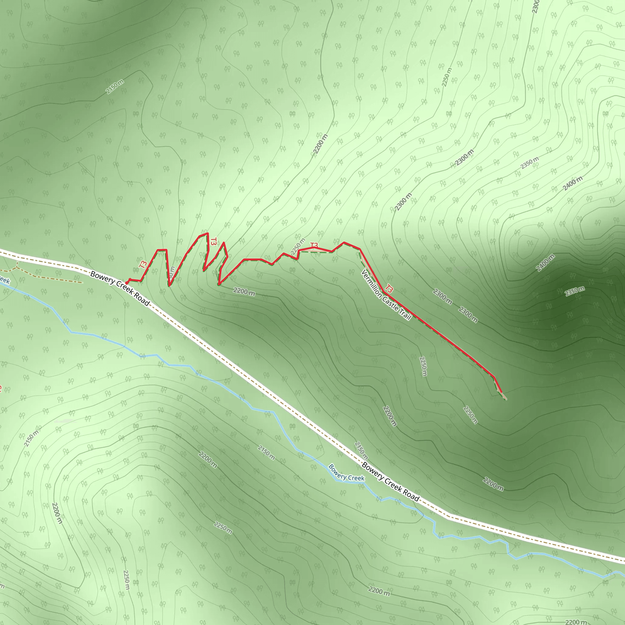 Vermillion Castle Trail mobile static map