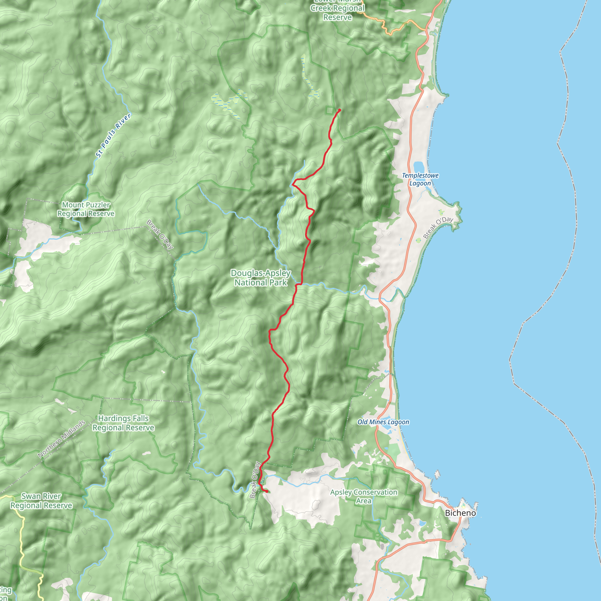 Leeaberra Track mobile static map