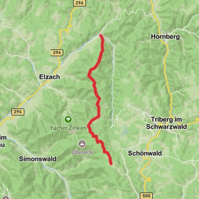 Operprechtal to Martinskapelle Walk mobile static map