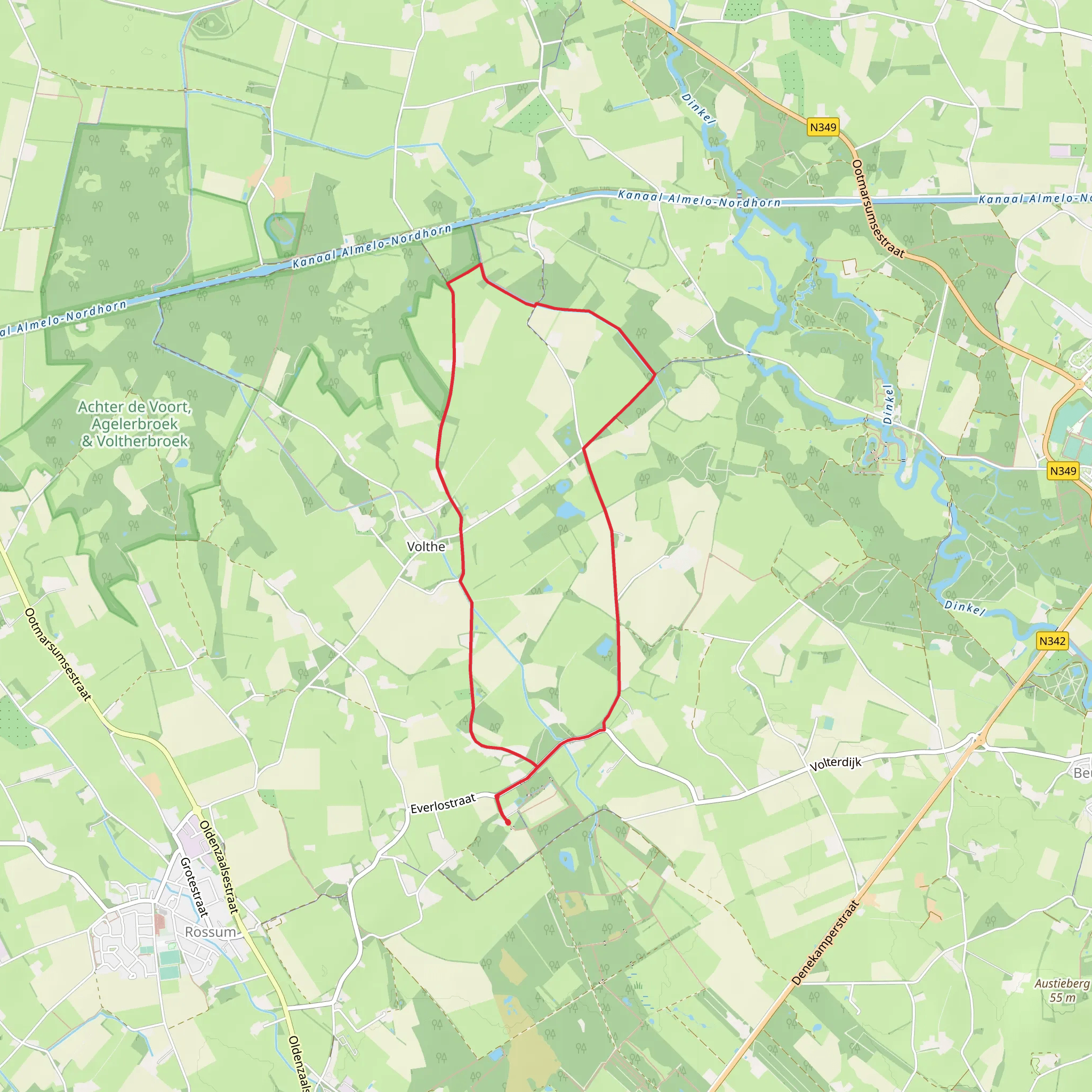 Vogelpoel Weg and Twel Weg mobile static map