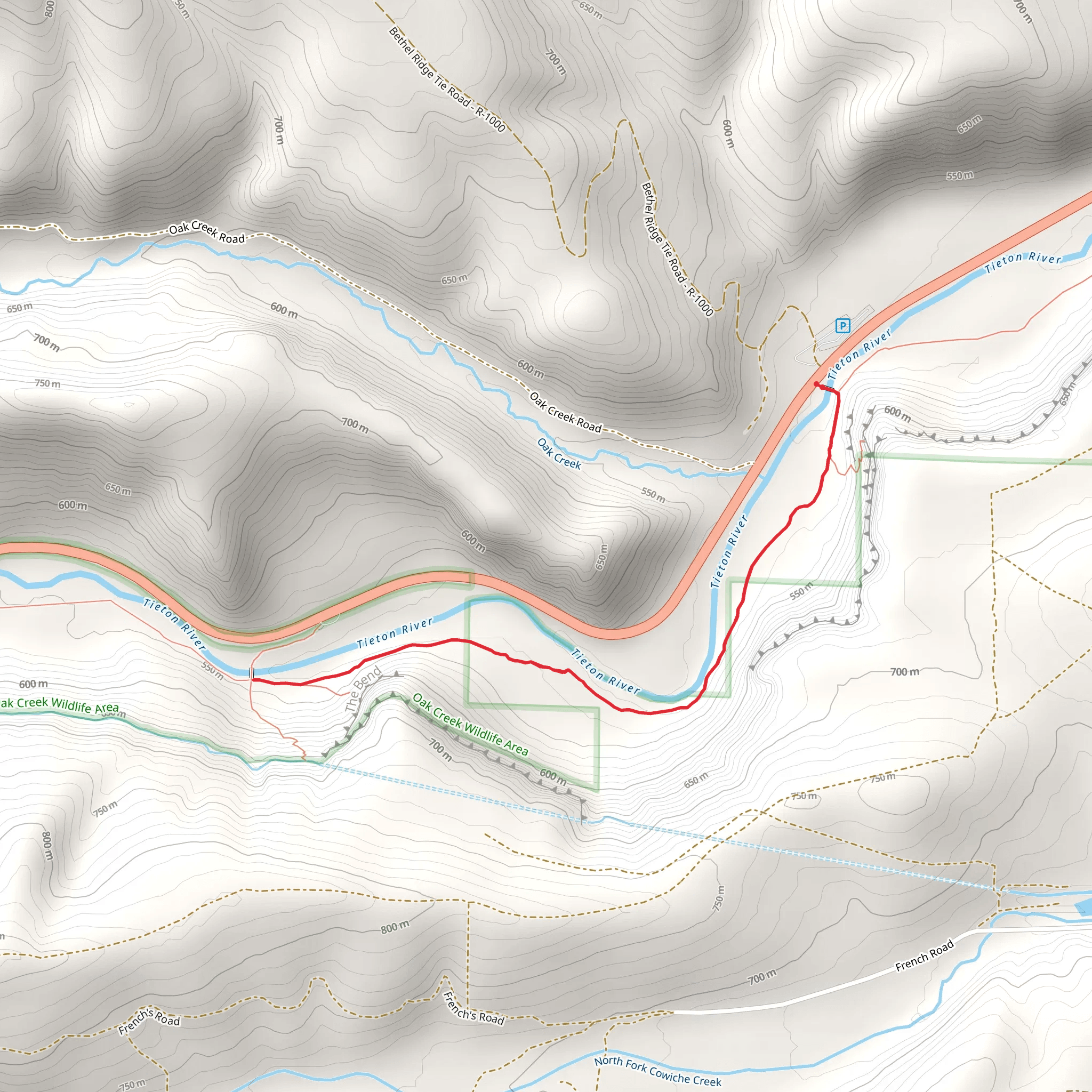 Tieton Nature Trail mobile static map