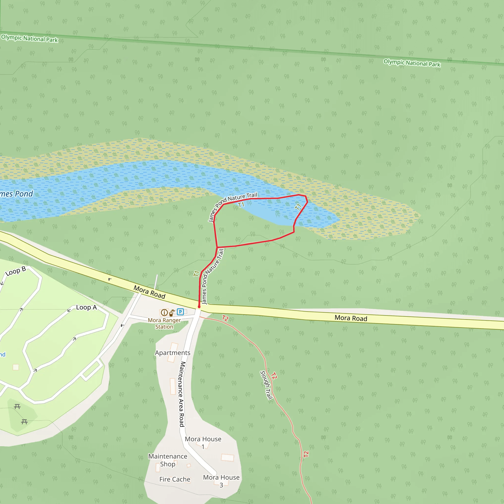 James Pond Nature Loop Trail mobile static map