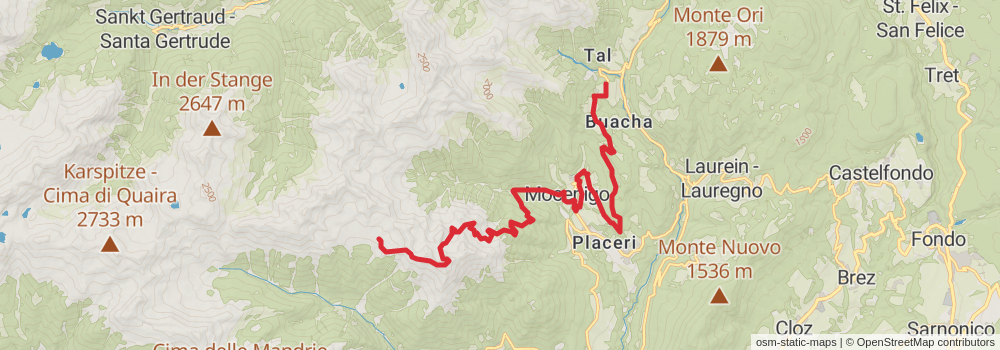 Sentiero Italia - Alps Section stage 56 Map