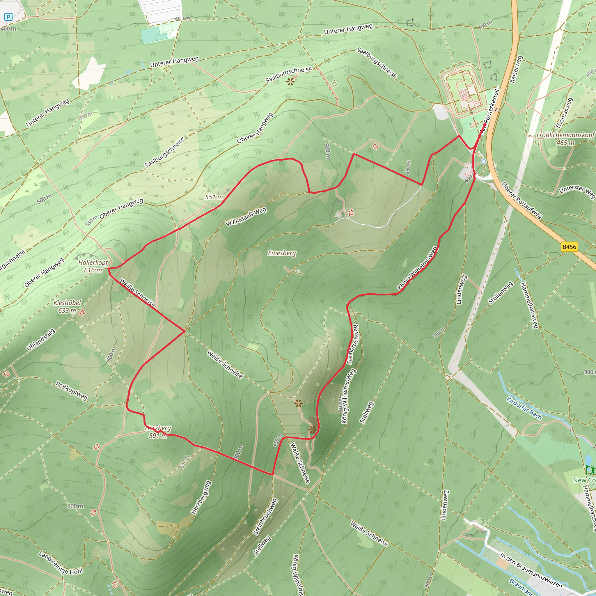 Hollerkopf, Herzberg and Marmorstein Loop mobile static map