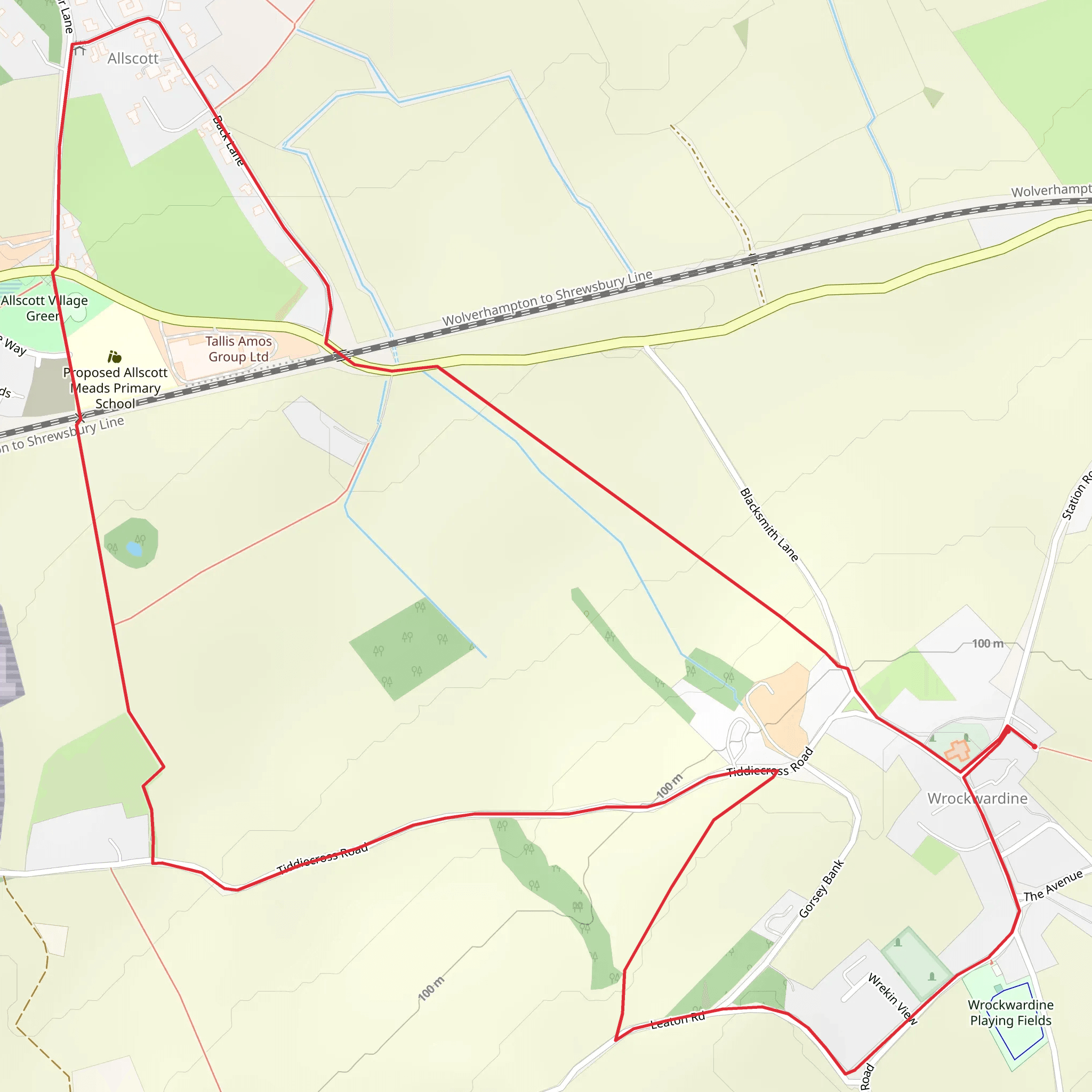 Wrockwardine mobile static map