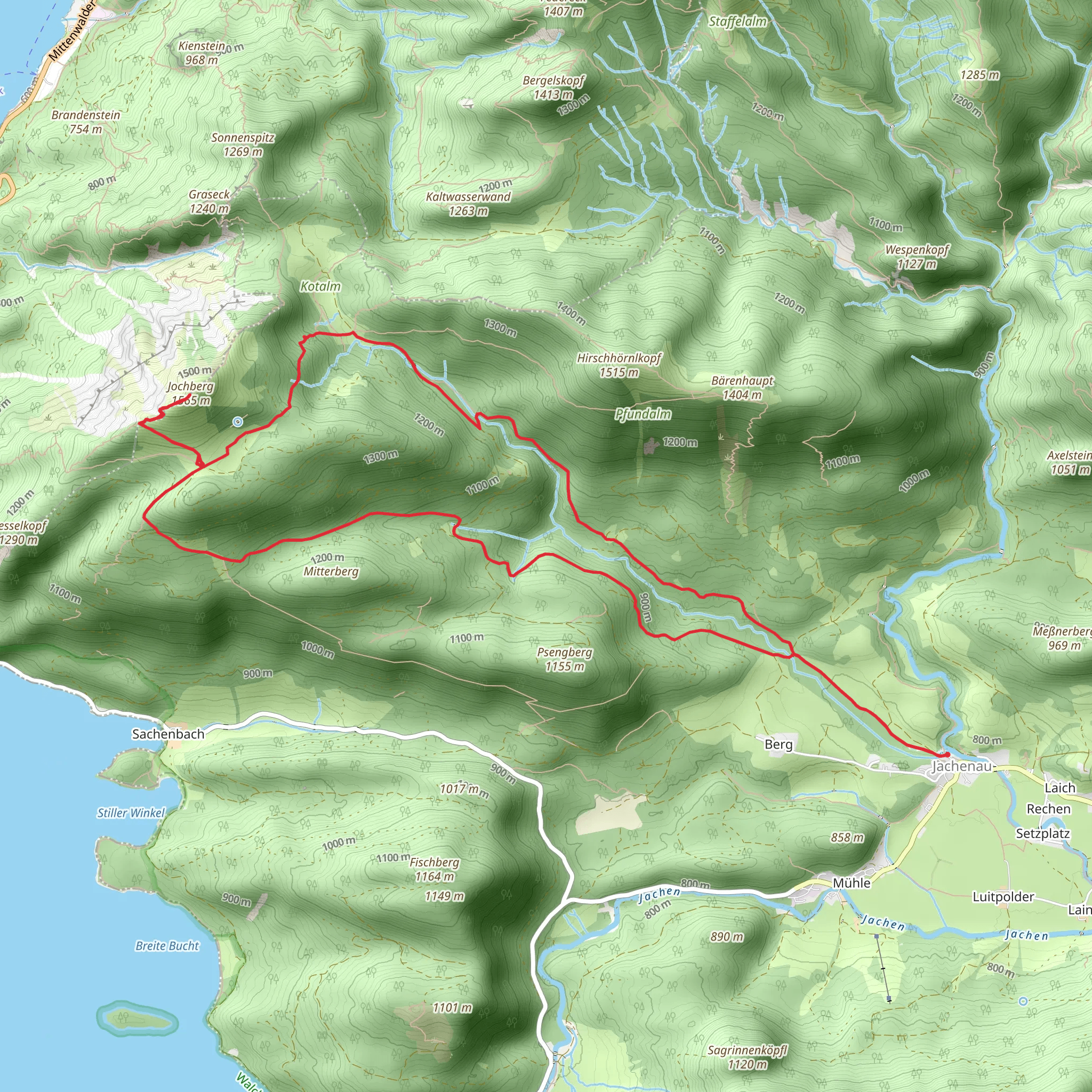Jochberg Via Alpina Purple mobile static map