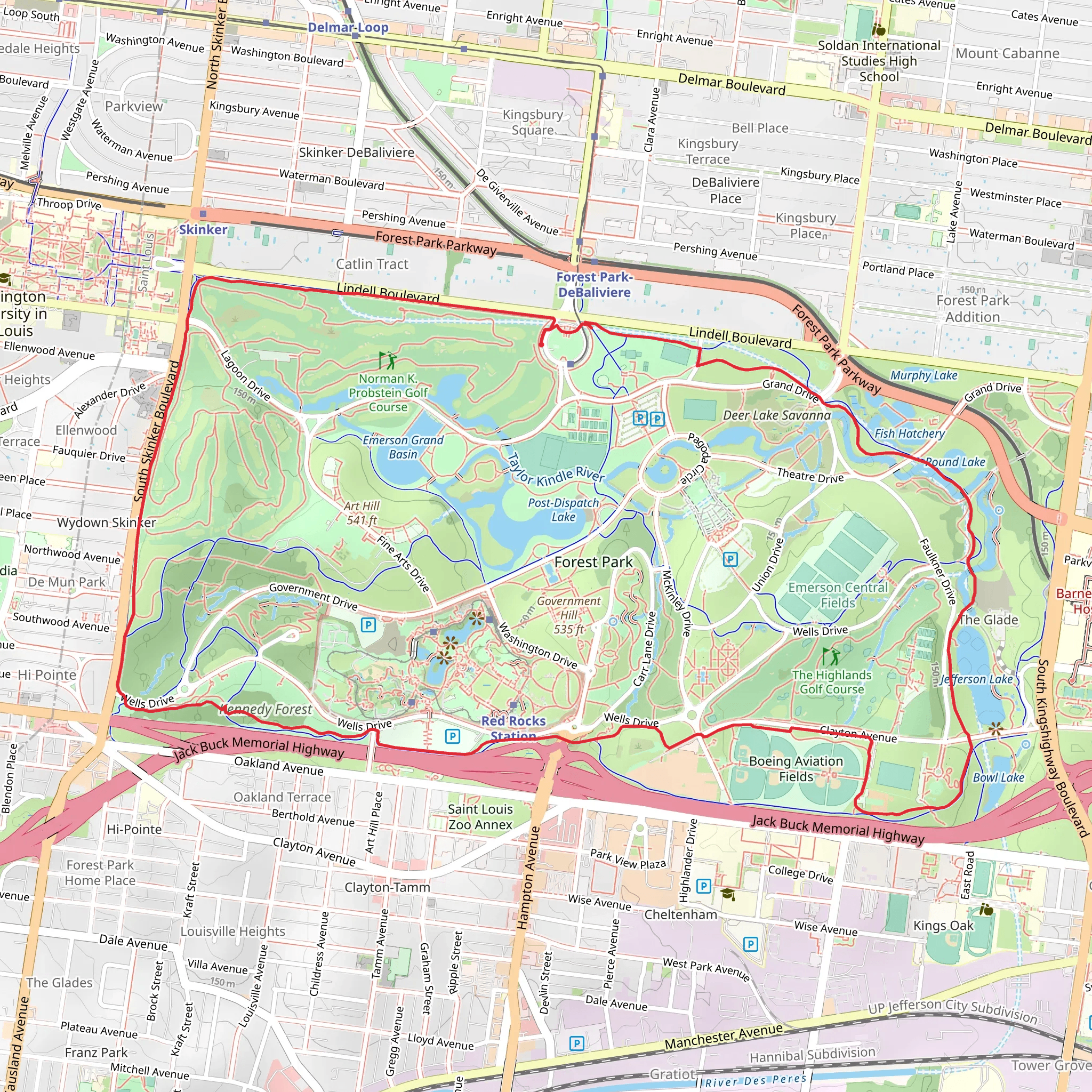 Heels Path Loop mobile static map
