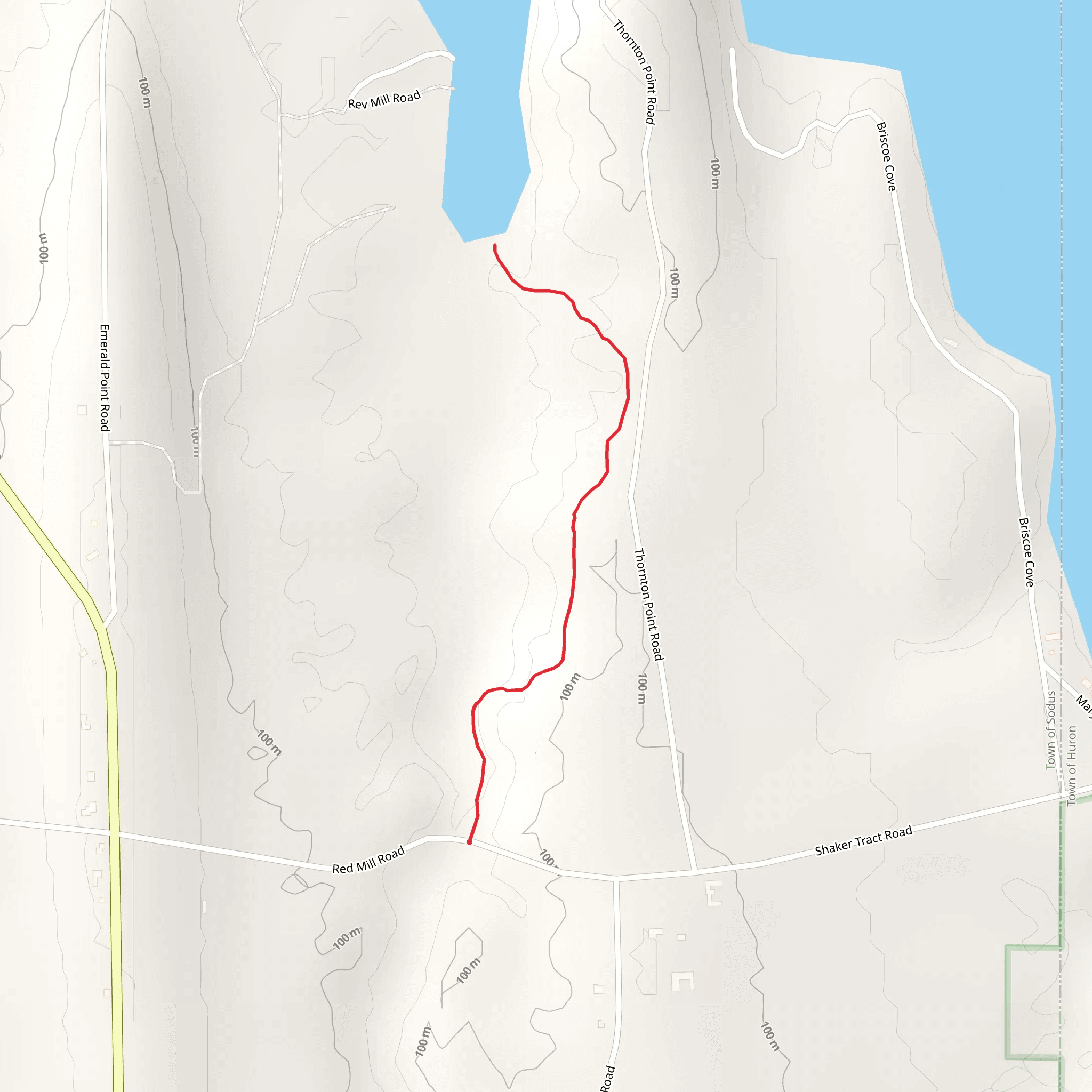 Red Mill Road to Sodus Bay Trail mobile static map