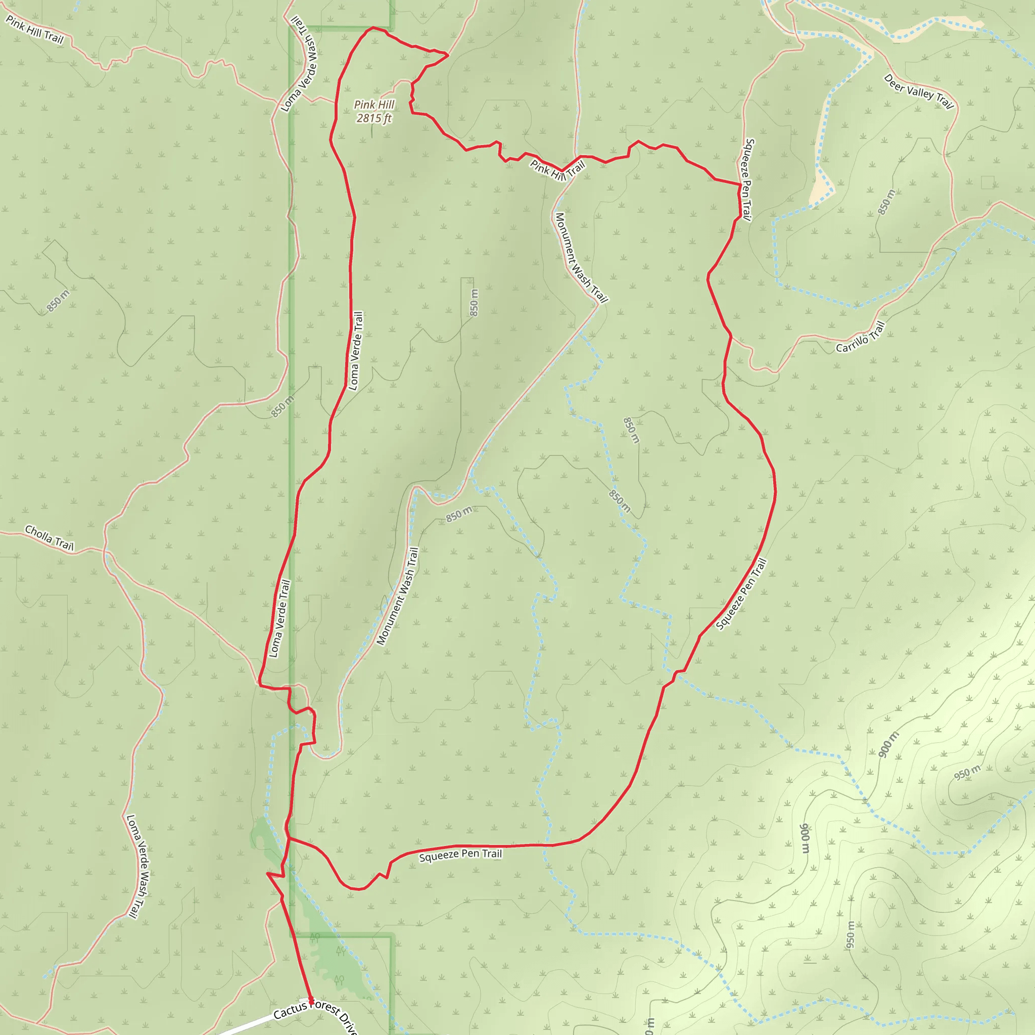 Loma Verde and Squeeze Pen Loop Trail mobile static map