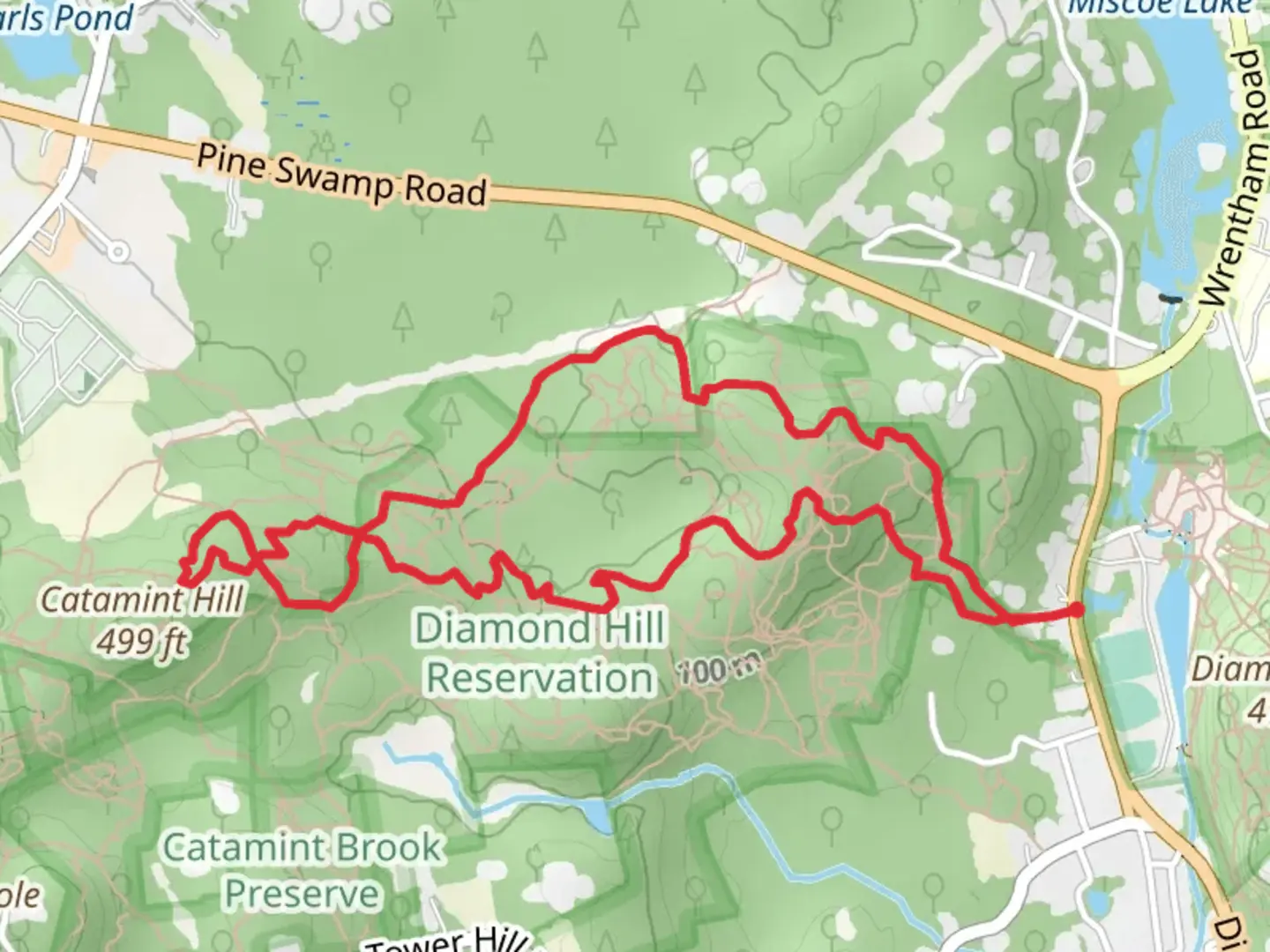 An image depicting the trail Clyde Frog and Double Track Loop and its surrounding area.