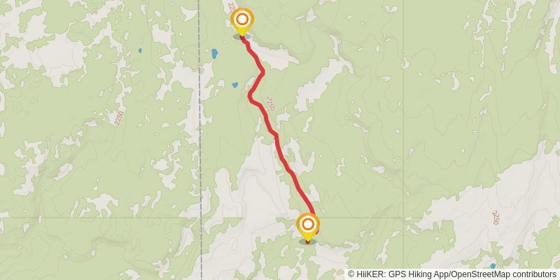 Boundary Creek to Buffalo Lake Trail stage 2 Map