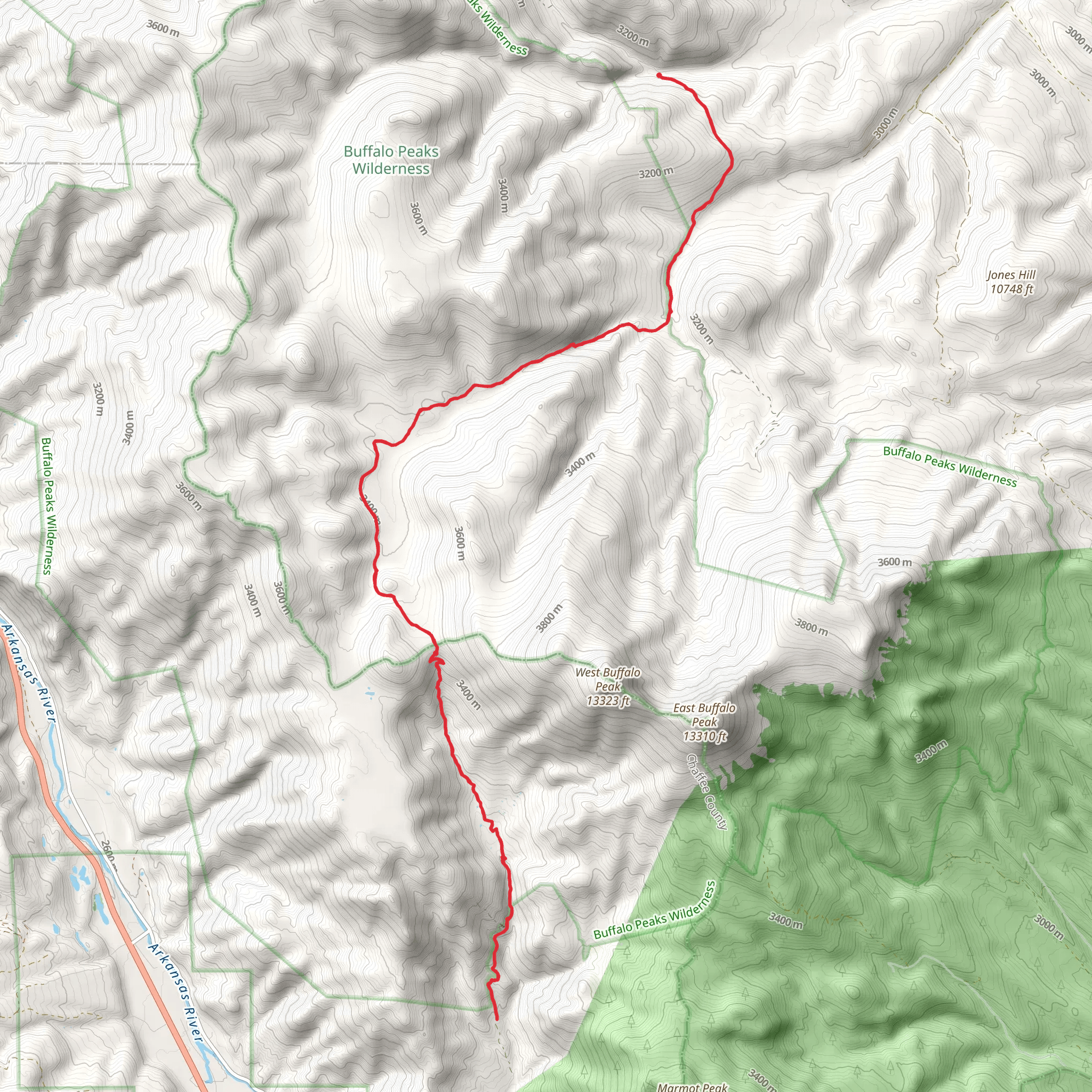 Tumble Creek Trail mobile static map