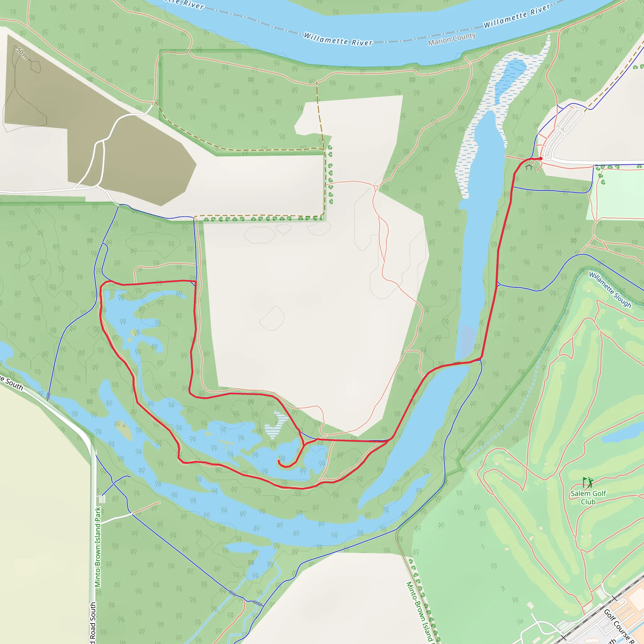 Browns Island Short Loop mobile static map