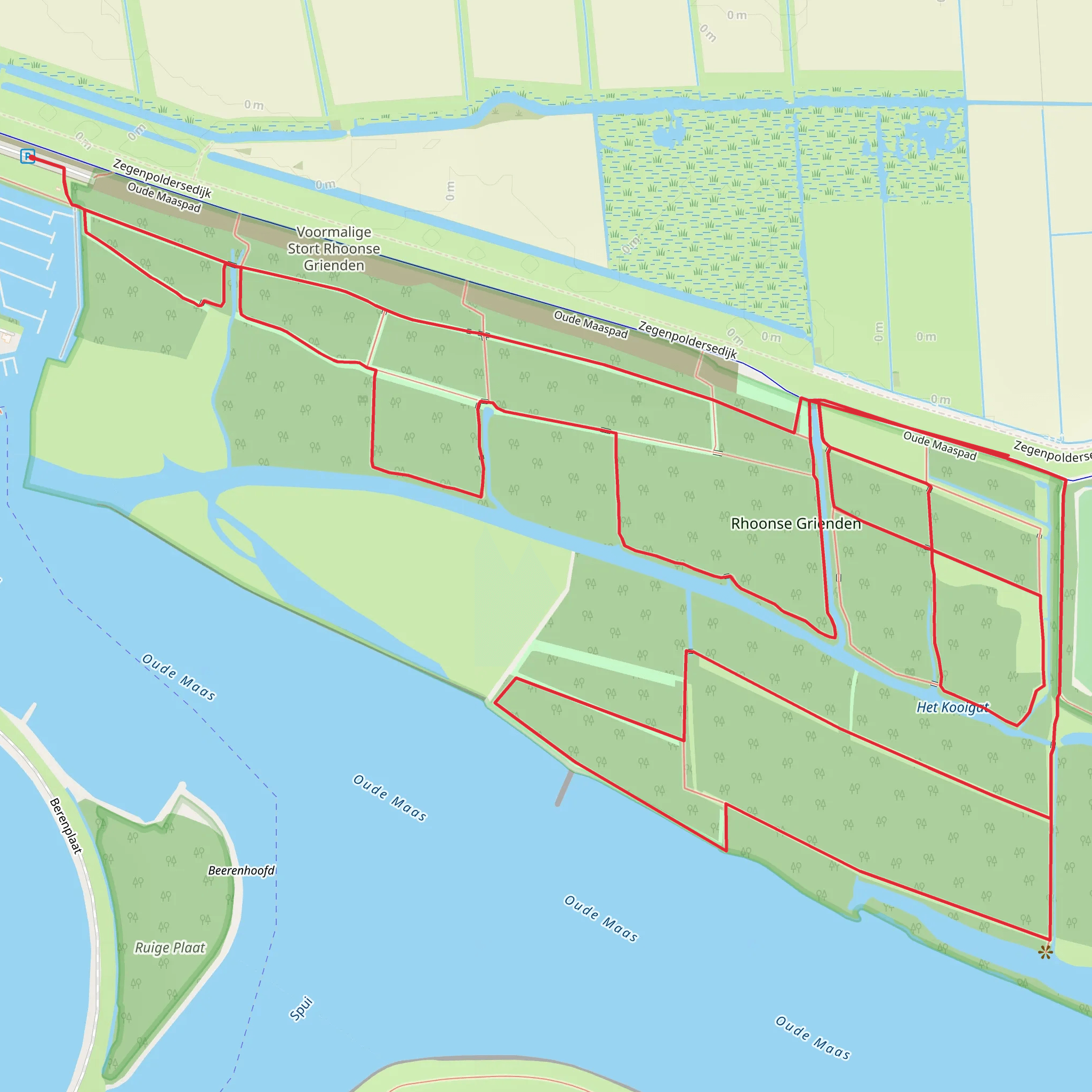 Rhoonse Grienden and Oude Mass Loop mobile static map